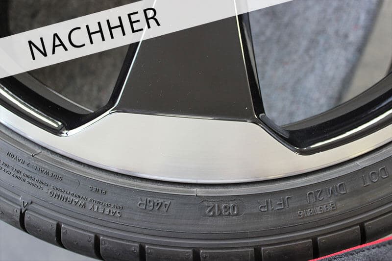 Felge nachher, aufbereitet